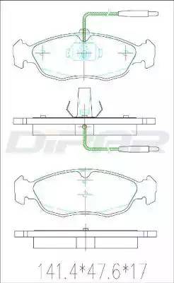 Ditas DFB3144 - Kit de plaquettes de frein, frein à disque cwaw.fr