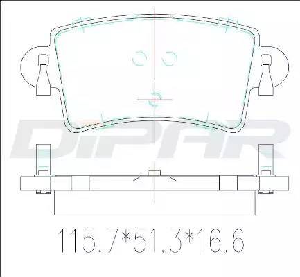 Ditas DFB3385 - Kit de plaquettes de frein, frein à disque cwaw.fr