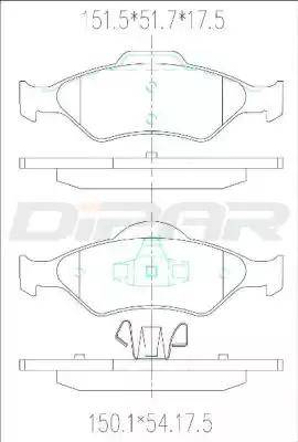 Ditas DFB3336 - Kit de plaquettes de frein, frein à disque cwaw.fr