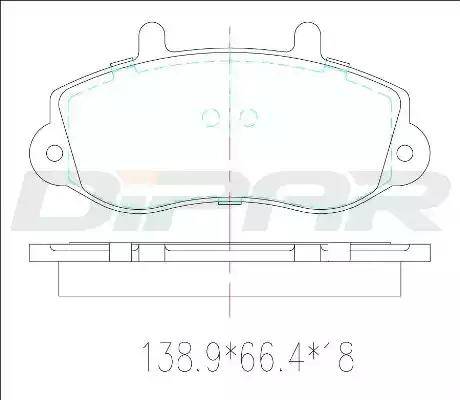 Ditas DFB3260 - Kit de plaquettes de frein, frein à disque cwaw.fr