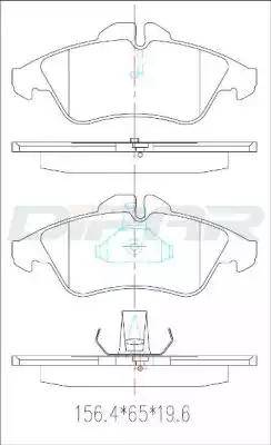 Ditas DFB2940 - Kit de plaquettes de frein, frein à disque cwaw.fr