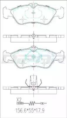 Ditas DFB2941 - Kit de plaquettes de frein, frein à disque cwaw.fr