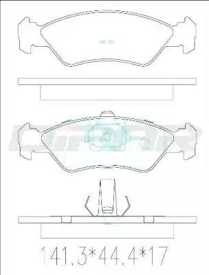 Ditas DFB2942 - Kit de plaquettes de frein, frein à disque cwaw.fr