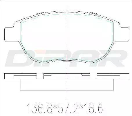 Ditas DFB2464 - Kit de plaquettes de frein, frein à disque cwaw.fr