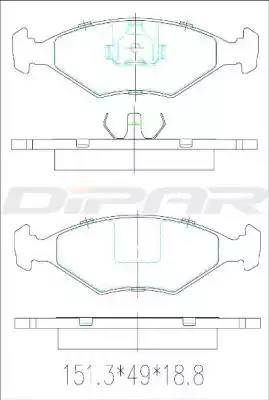 Ditas DFB2416 - Kit de plaquettes de frein, frein à disque cwaw.fr