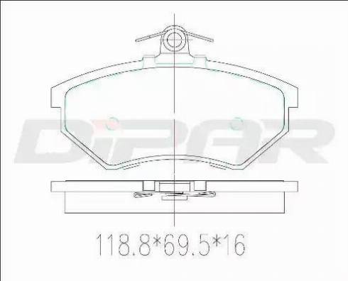 Ditas DFB2596 - Kit de plaquettes de frein, frein à disque cwaw.fr