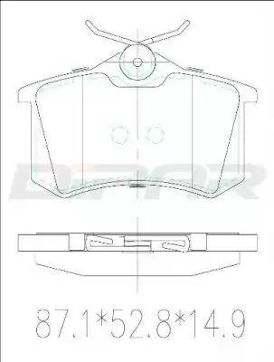 Ditas DFB2598 - Kit de plaquettes de frein, frein à disque cwaw.fr