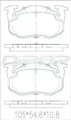 Ditas DFB2592 - Kit de plaquettes de frein, frein à disque cwaw.fr