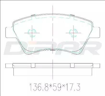 Ditas DFB2552 - Kit de plaquettes de frein, frein à disque cwaw.fr