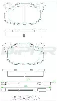 Ditas DFB2566 - Kit de plaquettes de frein, frein à disque cwaw.fr