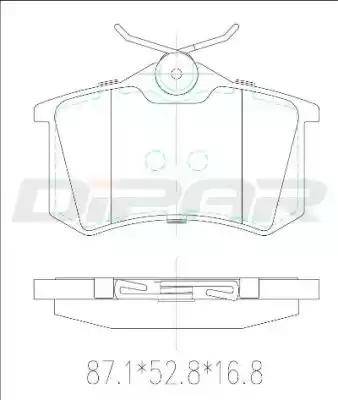 Ditas DFB2589 - Kit de plaquettes de frein, frein à disque cwaw.fr