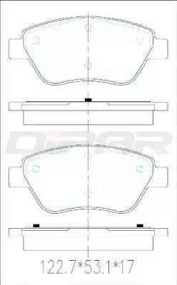 Ditas DFB2579 - Kit de plaquettes de frein, frein à disque cwaw.fr