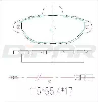 Ditas DFB2655 - Kit de plaquettes de frein, frein à disque cwaw.fr