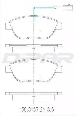 Ditas DFB2656 - Kit de plaquettes de frein, frein à disque cwaw.fr