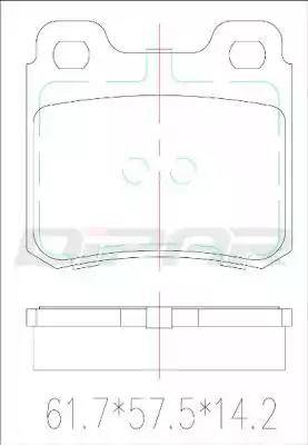 Ditas DFB2041 - Kit de plaquettes de frein, frein à disque cwaw.fr