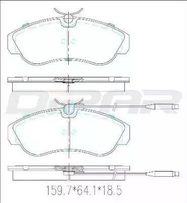 Ditas DFB2106 - Kit de plaquettes de frein, frein à disque cwaw.fr