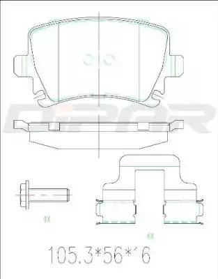 Ditas DFB2388 - Kit de plaquettes de frein, frein à disque cwaw.fr