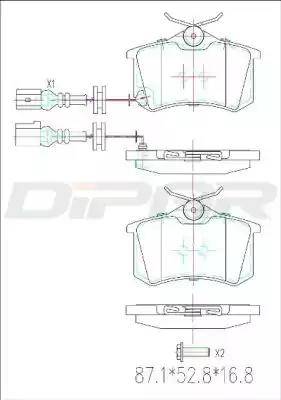 Ditas DFB2387 - Kit de plaquettes de frein, frein à disque cwaw.fr