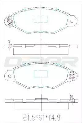 Ditas DFB2321 - Kit de plaquettes de frein, frein à disque cwaw.fr