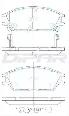 Ditas DFB2286 - Kit de plaquettes de frein, frein à disque cwaw.fr