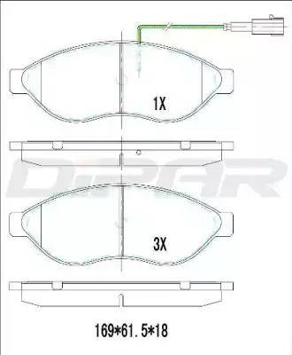 Ditas DFB2714 - Kit de plaquettes de frein, frein à disque cwaw.fr