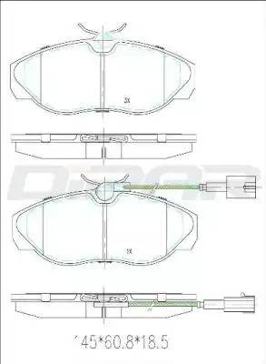 Ditas DFB2710 - Kit de plaquettes de frein, frein à disque cwaw.fr