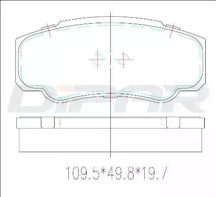 Ditas DFB2711 - Kit de plaquettes de frein, frein à disque cwaw.fr