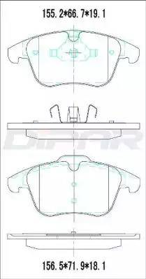 Ditas DFB2712 - Kit de plaquettes de frein, frein à disque cwaw.fr