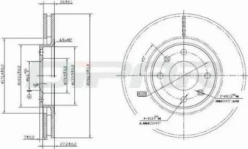 Ditas DFD1006 - Disque de frein cwaw.fr