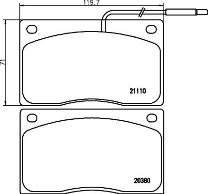 DON CVP043 - Kit de plaquettes de frein, frein à disque cwaw.fr