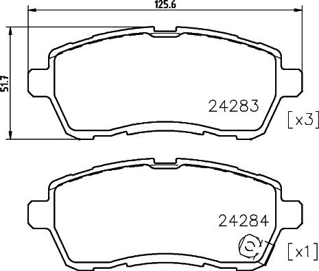 DON PCP1954 - Kit de plaquettes de frein, frein à disque cwaw.fr