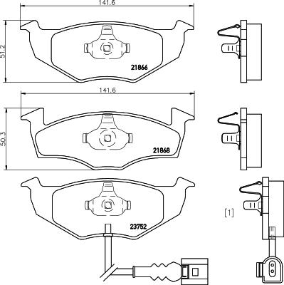 DON PCP1499 - Kit de plaquettes de frein, frein à disque cwaw.fr