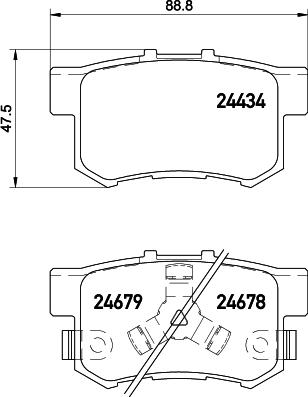 DON PCP1443 - Kit de plaquettes de frein, frein à disque cwaw.fr