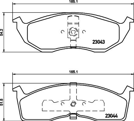 DON PCP1451 - Kit de plaquettes de frein, frein à disque cwaw.fr