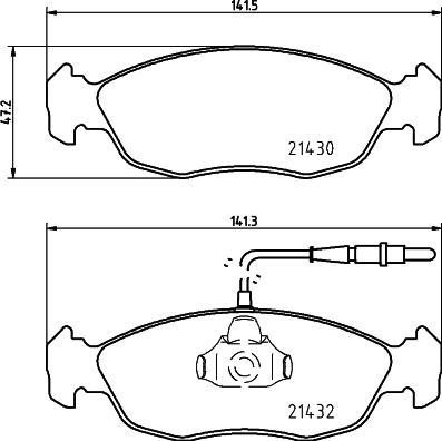 DON PCP1485 - Kit de plaquettes de frein, frein à disque cwaw.fr