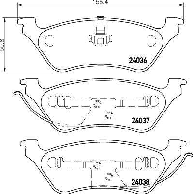 DON PCP1438 - Kit de plaquettes de frein, frein à disque cwaw.fr