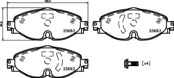 DON PCP1423 - Kit de plaquettes de frein, frein à disque cwaw.fr