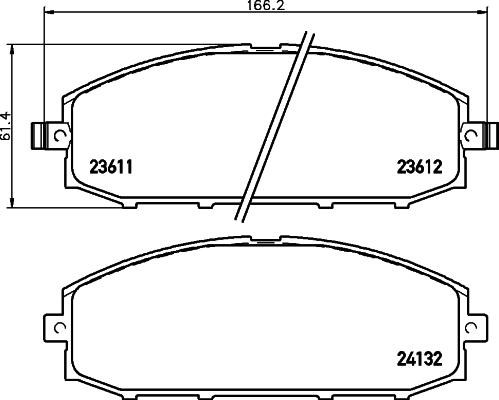 DON PCP1472 - Kit de plaquettes de frein, frein à disque cwaw.fr