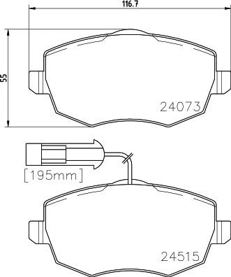 DON PCP1590 - Kit de plaquettes de frein, frein à disque cwaw.fr