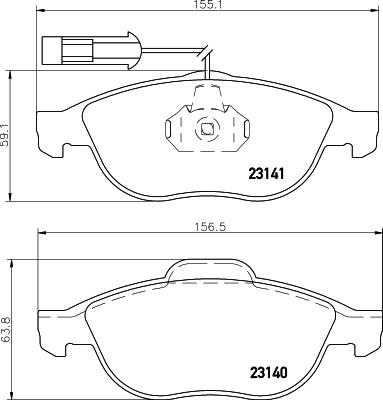 DON PCP1546 - Kit de plaquettes de frein, frein à disque cwaw.fr