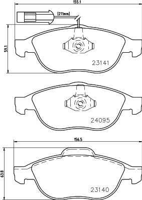 DON PCP1547 - Kit de plaquettes de frein, frein à disque cwaw.fr