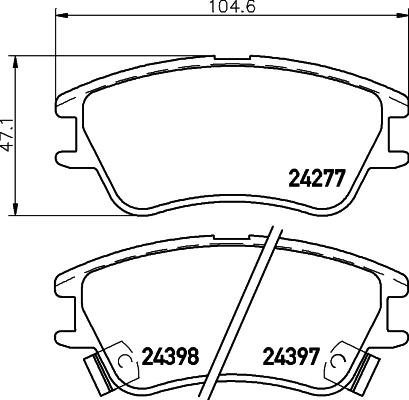 DON PCP1559 - Kit de plaquettes de frein, frein à disque cwaw.fr