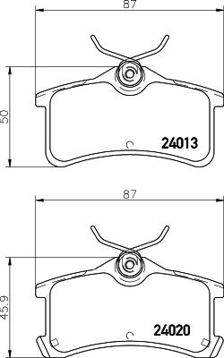 DON PCP1555 - Kit de plaquettes de frein, frein à disque cwaw.fr