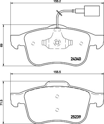 DON PCP1561 - Kit de plaquettes de frein, frein à disque cwaw.fr