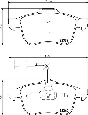 DON PCP1509 - Kit de plaquettes de frein, frein à disque cwaw.fr