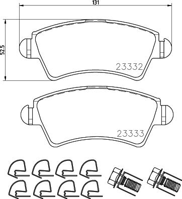 DON PCP1500 - Kit de plaquettes de frein, frein à disque cwaw.fr