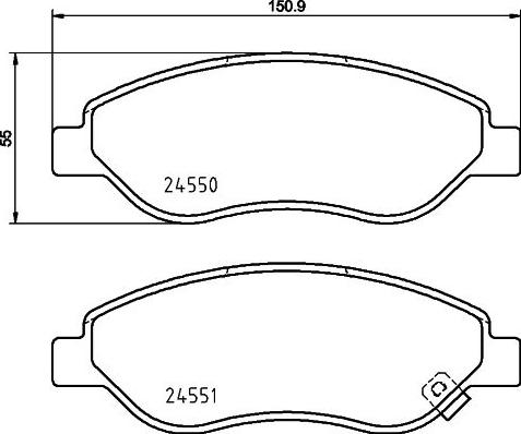 DON PCP1511 - Kit de plaquettes de frein, frein à disque cwaw.fr