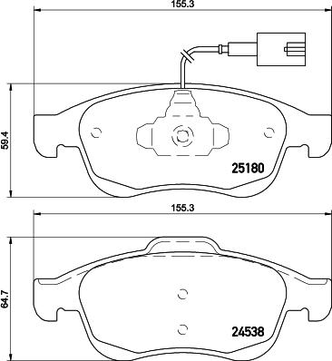 DON PCP1571 - Kit de plaquettes de frein, frein à disque cwaw.fr