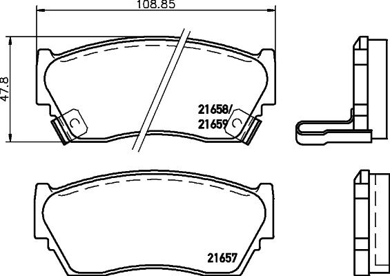 DON PCP1577 - Kit de plaquettes de frein, frein à disque cwaw.fr