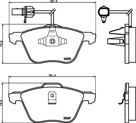 DON PCP1661 - Kit de plaquettes de frein, frein à disque cwaw.fr